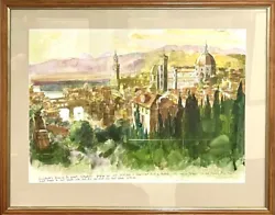 Buy City Of Florence With Notes By Robert Lenkiewicz Original Watercolour • 4,000£