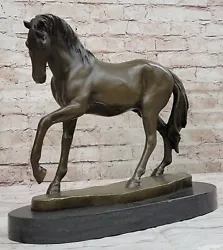 Buy Handcrafted Horse Lovers Real Bronze Horses Head Bust Sculpture Equestrian Sale • 197.98£