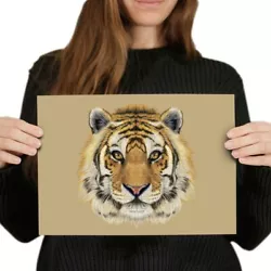 Buy A4 - Tiger Painting Art Wild Animal Poster 29.7X21cm280gsm #8215 • 4.99£