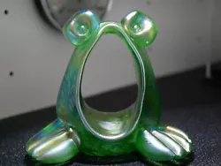 Buy Kris Heaton Neo Art Glass Sculpture Statue Frog Green • 156.71£