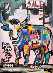 Buy Corbellic Expressionism 12x16 Urban Cattle Contemporary Abstract Painting Art • 0.77£