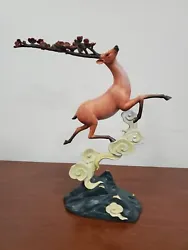 Buy Tongshifu Home Art Deco Sculpture Sika Deer Cherry Blossom - Copper Hand Painted • 947.23£