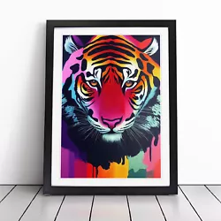 Buy Painted Tiger No.6 Abstract Wall Art Print Framed Canvas Picture Poster Decor • 24.95£
