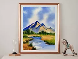 Buy The Mountain | Original Hand Painted | Watercolour Painting | Landscape | A5 • 45£