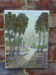 Buy Oil Painting Of Rural Countryside Village Scene On Canvas -Signed • 14£