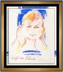 Buy LeRoy Neiman Original Pastel Painting Playboy Playmate Rhonda Signed Framed Art • 10,341.79£