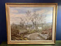 Buy Vintage Original Oil Painting Scottish Village & Church Signed D McCreadie • 40£