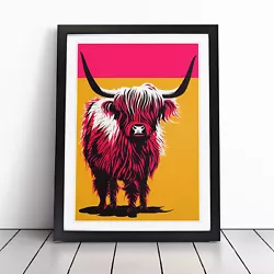 Buy Highland Cow Art No.3 Wall Art Print Framed Canvas Picture Poster Decor • 24.95£