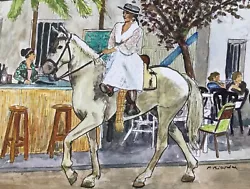 Buy Spanish Horseswoman Original Painting By Margaret Riordan • 95£