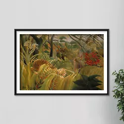 Buy Henri Rousseau - Tiger In A Tropical Storm (1891) - Painting Poster Art Print • 5.50£