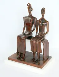 Buy HENRY MOORE  King And Queen  Authentic Bronze Sculpture Signed With Marble Base. • 4,104.67£