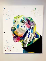 Buy ORIGINAL Dog Art Great Dane Hand Painted Watercolor & Oil Wall Art 23.5” X 20” • 19,687.36£