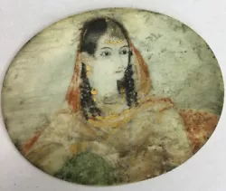 Buy Antique Indian Miniature Mumtaz Mahal Painting Fine Detail Rare Heavy Wear/Loss • 119£