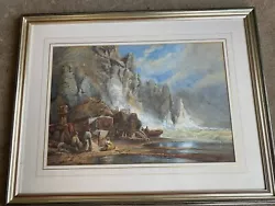 Buy Antique French Watercolour Painting Seascape Coastal Cliffs Signed Dated  1854 • 0.99£