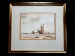 Buy Original Lilian Lee Watercolour Painting Of A Norfolk Windmill - Framed & Glazed • 29.99£