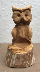 Buy Hand Carved Cedar Owl - Carved From A Single Piece Of Cedar - Kentucky Folk Art • 20.66£