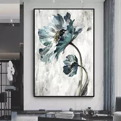 Buy Mintura Handpainted Flower Oil Painting On Canvas Modern Home Decor Abstract Art • 26.23£