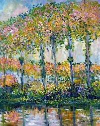 Buy Claude Monet (Handmade) Oil On Canvas Painting Signed And Stamped • 787.49£