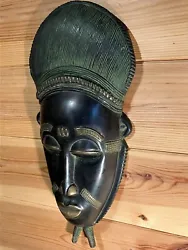 Buy Côte D'Ivoire Baoule Vintage Patinated Mblo African Wall Art Mask 1.6 Kilos • 320£