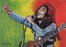 Buy Original Pastel Painting Of Bob Marley • 80£