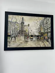 Buy Painting On Canvas Street Scene In The Style Of Lowry. • 75£