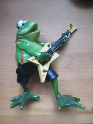 Buy Frog Playing Guitar Statue Garden Sculpture  Tabletop Figurine Home Decor • 24.99£