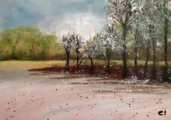 Buy Original Art Painting New Forest Landscape A3 UK Dorset Artist CHRISTINE INGRAM • 25£