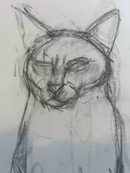 Buy Modern British Sch - A Fine Sketch Of A Cat - Manner Of / After Joan Eardley • 75£