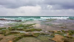 Buy Wild Beach Storm Wave Clouds Rocks Rain Nature Maritime Art Picture Photo Print • 1.67£