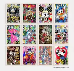 Buy Cartoon Characters Banksy Style Graffiti Pop Art Matte Poster Prints • 8.99£