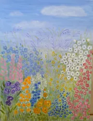 Buy Modern Flower Art Canvas Original Painting 24  X18   1.5 Edge, Painted  • 50£