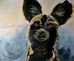 Buy Original/Unique Acrylic Signed On Canvas. 50x60 Cm Hyena • 136.43£