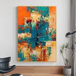 Buy Mintura Handpainted Texture Abstract Oil Paintings On Canvas Wall Art Home Decor • 26.23£
