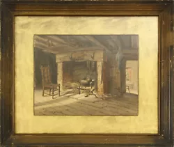 Buy Watercolour By David Buchan Young. Old Farmhouse Fireplace • 495£