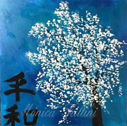 Buy White Cherry Blossoms Sakura Japanese Peace Original Painting 22  X 22  • 140.47£