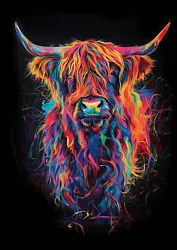 Buy Highland Cow STUNNING ABSTRACT PRINT POSTER PICTURE WALL ART  A3 A4 A5 AMAZING!! • 4.95£