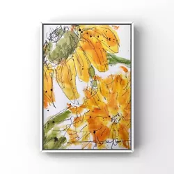 Buy Sunflowers Art Sunflower Painting Watercolor Painting Original Signed Artwork • 20.67£