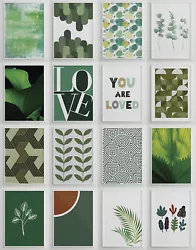 Buy Botanical Leaf Wall Art Green Theme Bedroom Framed Prints Forest Posters Nature • 3.49£