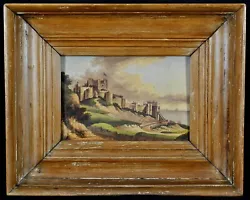 Buy EARLY 19th CENTURY OIL ON CANVAS 'DOVER CASTLE' ANTIQUE GEORGIAN PAINTING • 0.99£