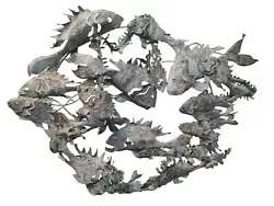Buy Large Brutalist Bronze Fish Wall Sculpture By Larry Hoff 32  X 28  • 1,511.99£
