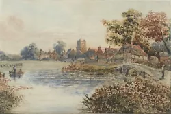 Buy 'Riverside Village' By C.Wood. (watercolour) • 25£