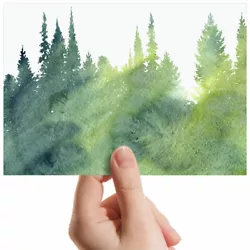 Buy Watercolour Forest Painting Small Photograph 6  X 4  Art Print Photo Gift #3993 • 3.99£