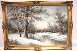 Buy IRENE CAFIERI Winter Woodland At Dusk SIGNED ORIGINAL Oil Painting FRAMED - M30 • 9.99£