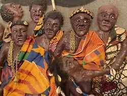 Buy Hand Carved WALL ART  Tribal People Dancing Or Worshoping Ghana  AFRICAN? • 5,178.20£