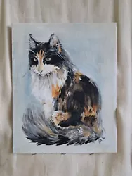 Buy Original Acrylic Painting Of Cat By Jessica J Peck • 10£