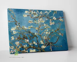 Buy Van Gogh Almond Blossoms Flowers Oil Painting Canvas Wall Art Print Picture_C431 • 10.35£