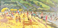 Buy Andrew Macara Neac 'ramla Beach, Malta' 2013 Original Oil Painting, Signed • 1,000£