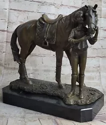 Buy Arabian Show Horse Equine Bronze Marble Statue Bookend Equestrian Art Sculpture • 755.05£