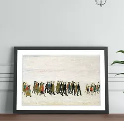 Buy A Procession Of People FRAMED WALL ART PRINT PAINTING Artwork LS Lowry Style • 14.99£
