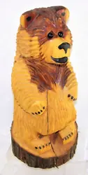 Buy Chainsaw Carved Bear Rustic Cabin Decor Wood Log Carving Sculpture 16  Tall • 124.41£
